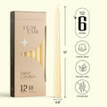 Ivory Taper Candles - 10 inch