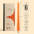 Orange Taper Candles - 10 inch
