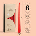 Red Taper Candles - 10 inch