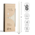 White Taper Candles - 10 inch