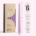 Light Purple Taper Candles - 10 inch
