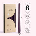 Purple Taper Candles - 10 inch