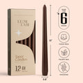 Brown Taper Candles - 10 inch