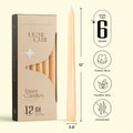 Beige Taper Candles - 10 inch
