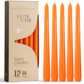 Orange Taper Candles - 10 inch