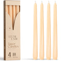 Beige Taper Candles - 10 inch