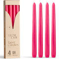 Hot Pink Taper Candles - 10 inch