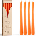 Orange Taper Candles - 10 inch
