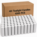 4 Hour Tealight Candles – 25, 100, 200, 400, 1000 Packs