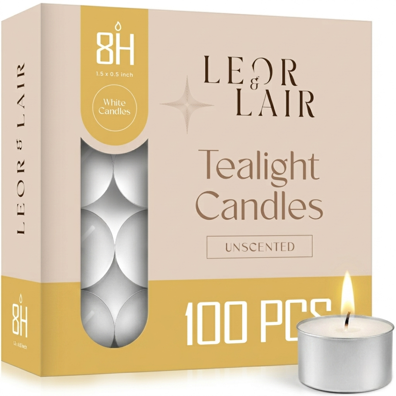 8 Hour Tealight Candles – 100 Pack
