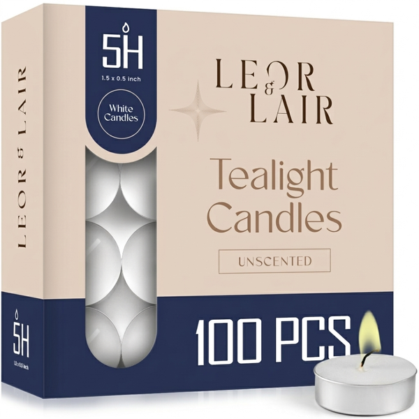 5 Hour Tealight Candles – 100 Pack