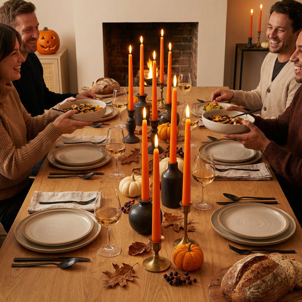 Orange Taper Candles - 10 inch