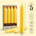 6 Inch Taper Candles - Yellow