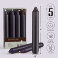 6 Inch Taper Candles - Plum Brown