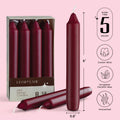 6 Inch Taper Candles - Dark Red