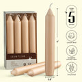 6 Inch Taper Candles - Beige