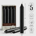 6 Inch Taper Candles - Black