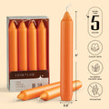 6 Inch Taper Candles - Orange