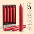 6 Inch Taper Candles - Red
