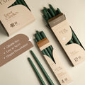 Green Taper Candles - 10 inch