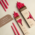 Hot Pink Taper Candles - 10 inch