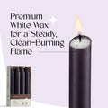 6 Inch Taper Candles - Plum Brown