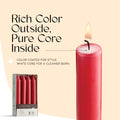 6 Inch Taper Candles - Red