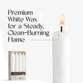 6 Inch Taper Candles - White
