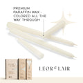 White Taper Candles - 10 inch