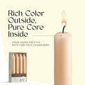 6 Inch Taper Candles - Beige
