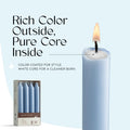 6 Inch Taper Candles - Blue