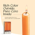 6 Inch Taper Candles - Orange