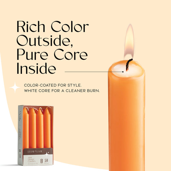 6 Inch Taper Candles - Orange