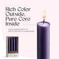6 Inch Taper Candles - Purple