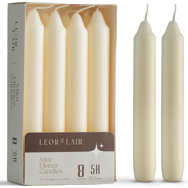 6 Inch Taper Candles - Ivory