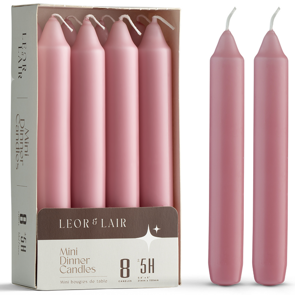 6 Inch Taper Candles - Pink