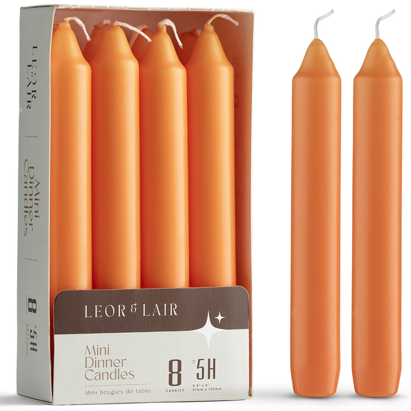 6 Inch Taper Candles - Orange