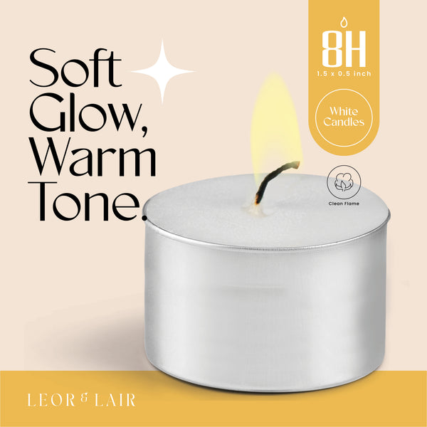 8 Hour Tealight Candles – 100 Pack