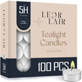 LEOR & LAIR tealight candles packaging with a single candle on a white background